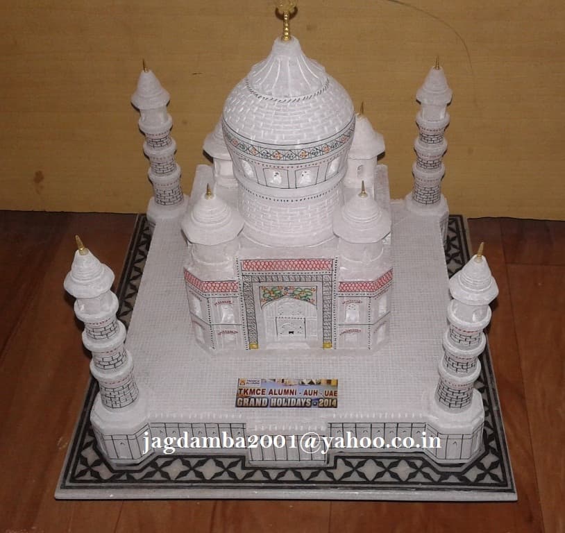 Decorative White Marble Taj Mahal Miniature Gift and Home De